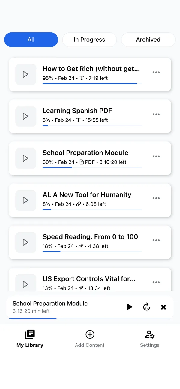 Frateca app — your audio library